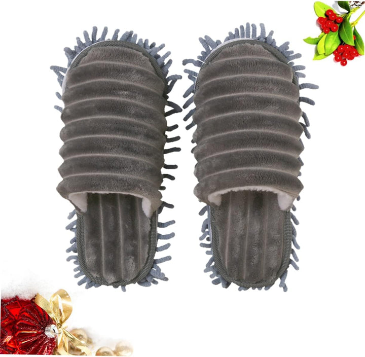 MAGICLULU Abnehmbare Unterseite Wischpantoffeln Reinigungspantoffeln Damen Bodenreinigung Grösse L L