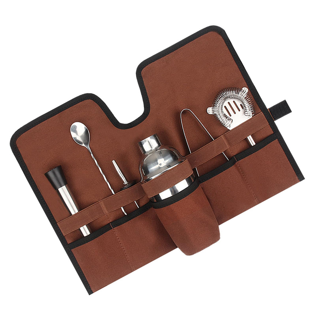 SEAFRONT Tragbares Cocktail -Set -Tasche Professionelles Mixologie Barkeeper Kit für Camping, Pickni