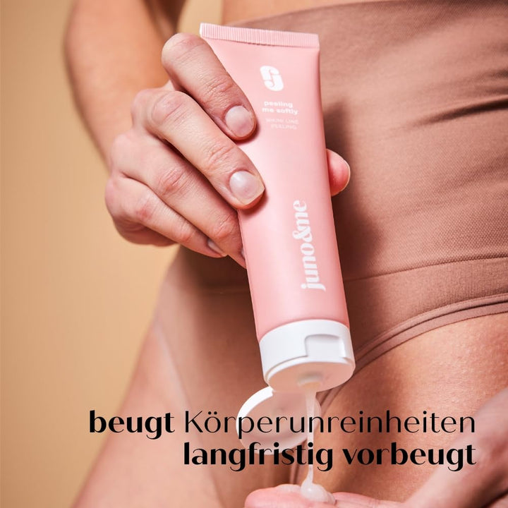 juno & me – Intimate Pre-Shave Peeling: Peeling vor Intimrasur - löst abgestorbene Hautschuppen & be