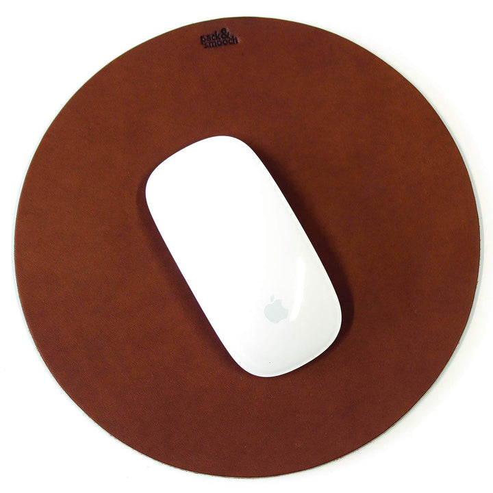 Pack & Smooch Leder Mousepad Mit Naturkautschuk Anti-Rutschbeschichtung Aus Pflanzlich Gegerbtem Led