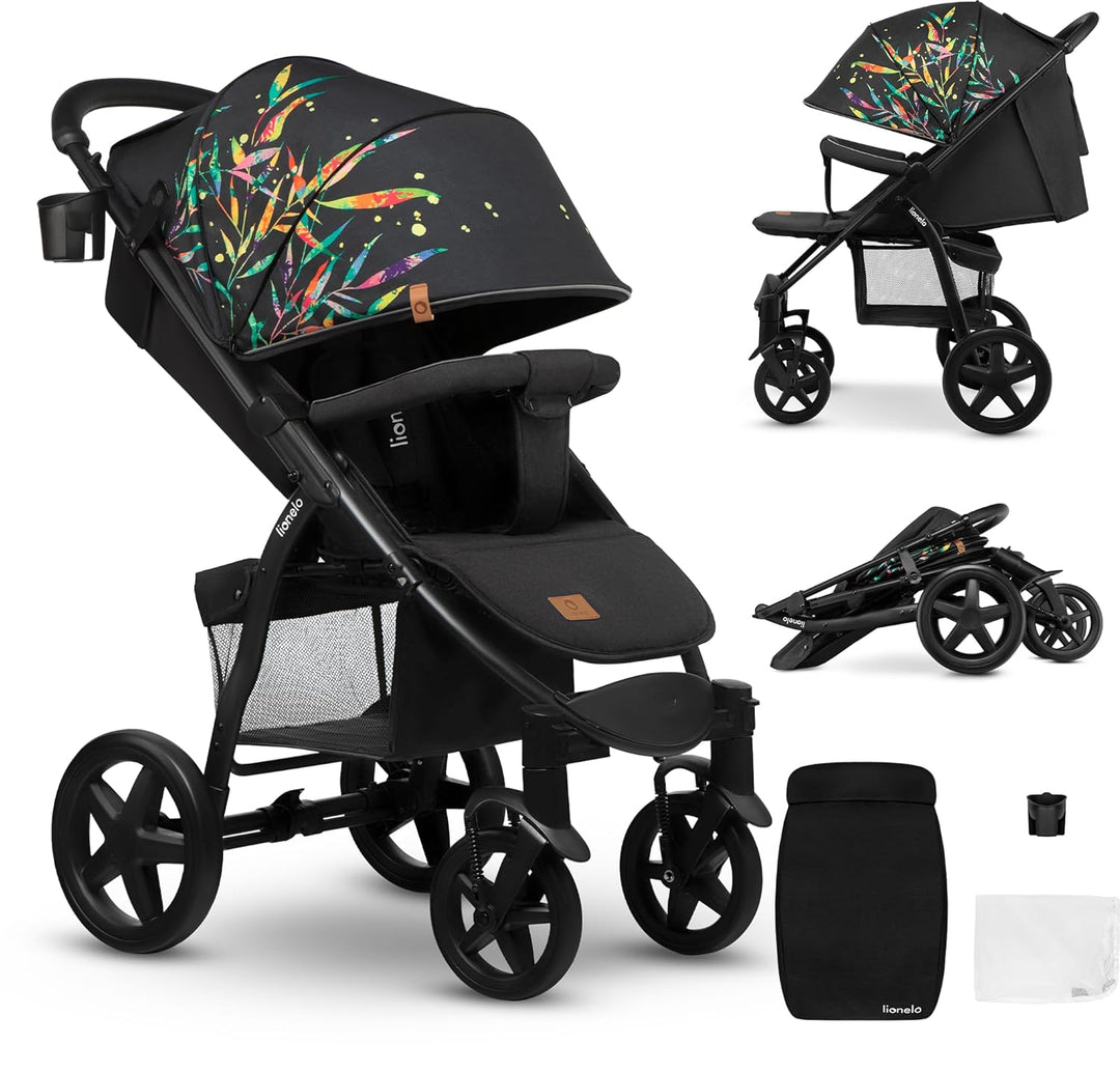 LIONELO Annet Plus Buggy bis 22 kg mit Liegefunktion, Kinderwagen klein zusammenklappbar mit Zubehör