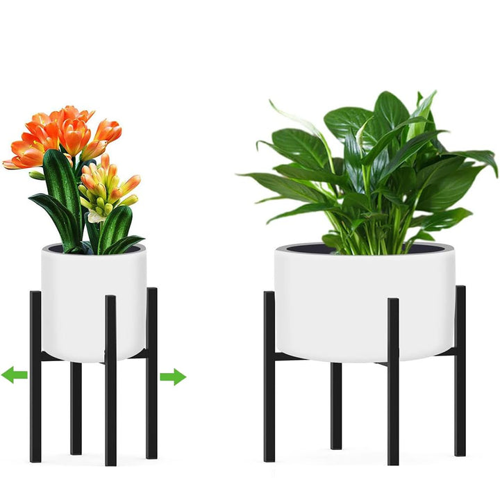 Duscdesp Pflanzenständer Schwarz,Pflanzenständer Verstellbar,Blumenständer für Innen,Pflanzenständer