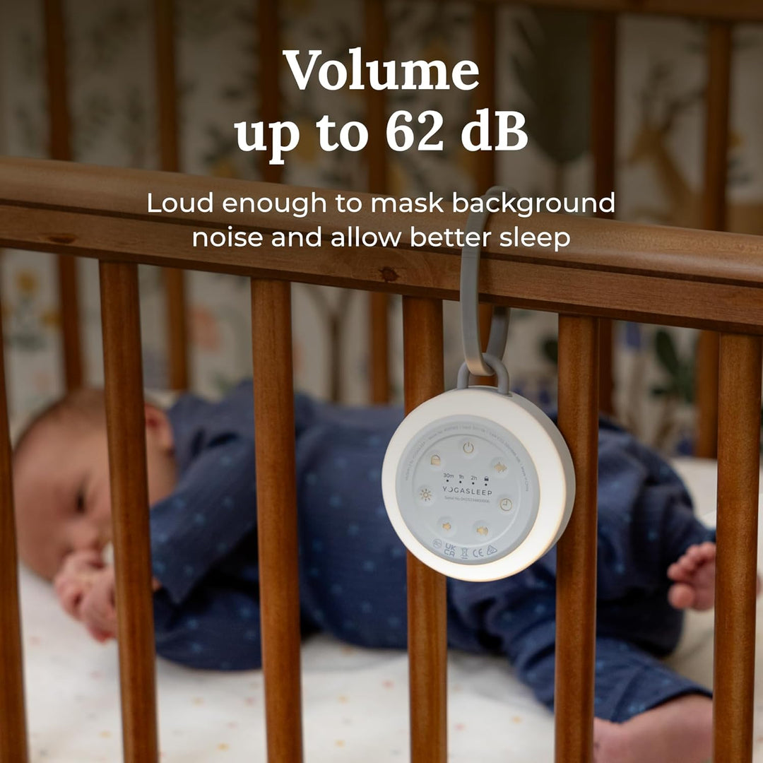 Yogasleep Hushh 2 Tragbare Soundmaschine für Baby und Kinder, Hintergrundbeleuchtete Tasten &amp; Nachtl