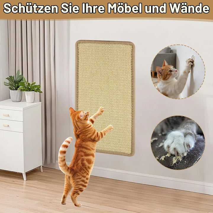 3 Stück Kratzbretter Katze Sisal Kratzmatte Katze Wand 40 x 20 cm Widerstandsfähig Katzen Kratzbrett