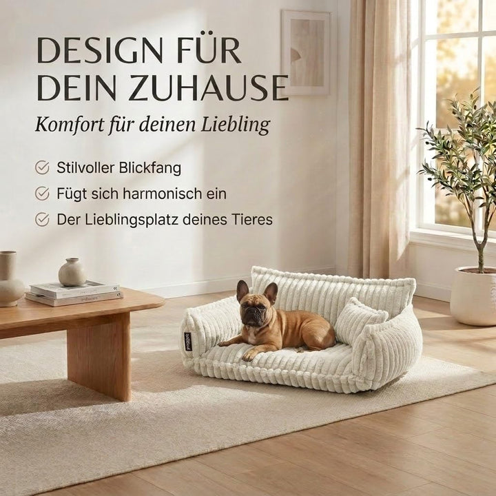 Hundesofa Chaffar Hundebett | Orthopädische Matratze | Moderner Stil | Cord-Design Grössen (Flieder,