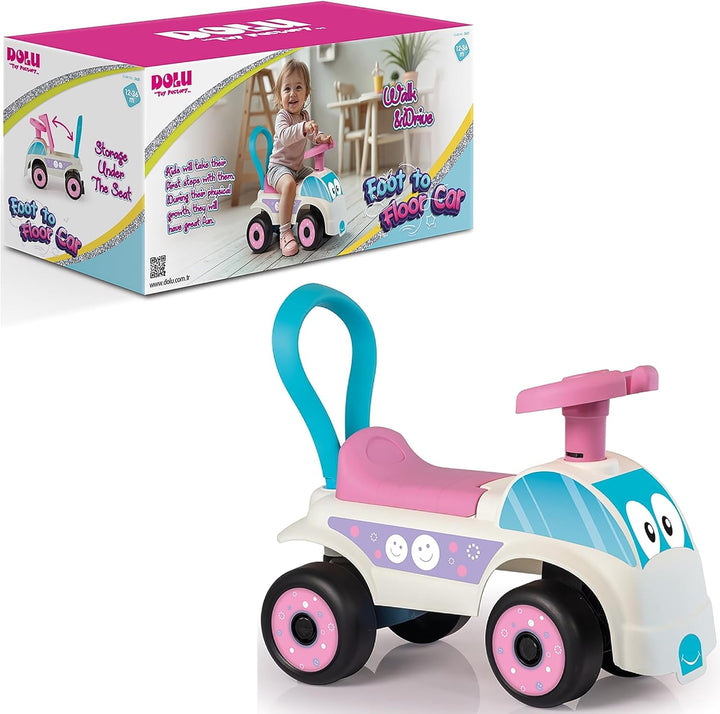 Dolu Walk &amp; Drive Fuss-zu-Boden-Fahrt auf dem Auto für Kinder von 12 bis 36 Monaten Baby Walker Ride