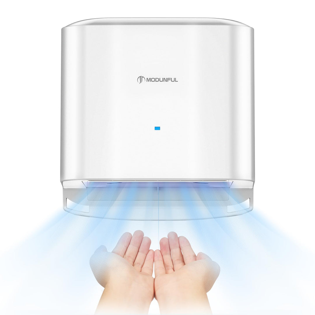 modunful Kompakter Händetrockner für Toiletten, Gewerbe und Haushalt, Automatischer Elektrische Hand