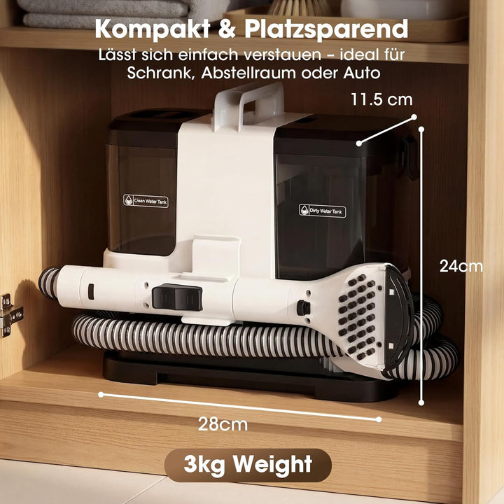 Lubluelu Nasssauger Polsterreiniger Gerät 600 W 15 kPa, kompakter Teppichreiniger & Fleckenreiniger