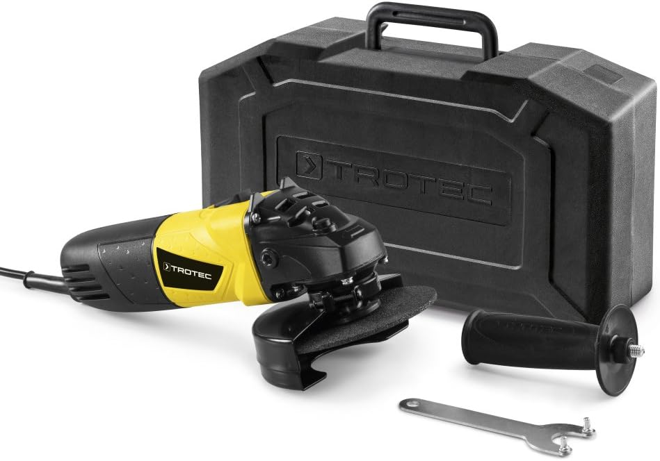 TROTEC Winkelschleifer PAGS 10-115 – 500 W – 12.000 U/min – 115 mm – Trennen & Schleifen von Metall,
