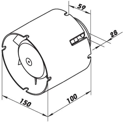 Vents Rohrventilator mit Nachlauf 150 VKO1T