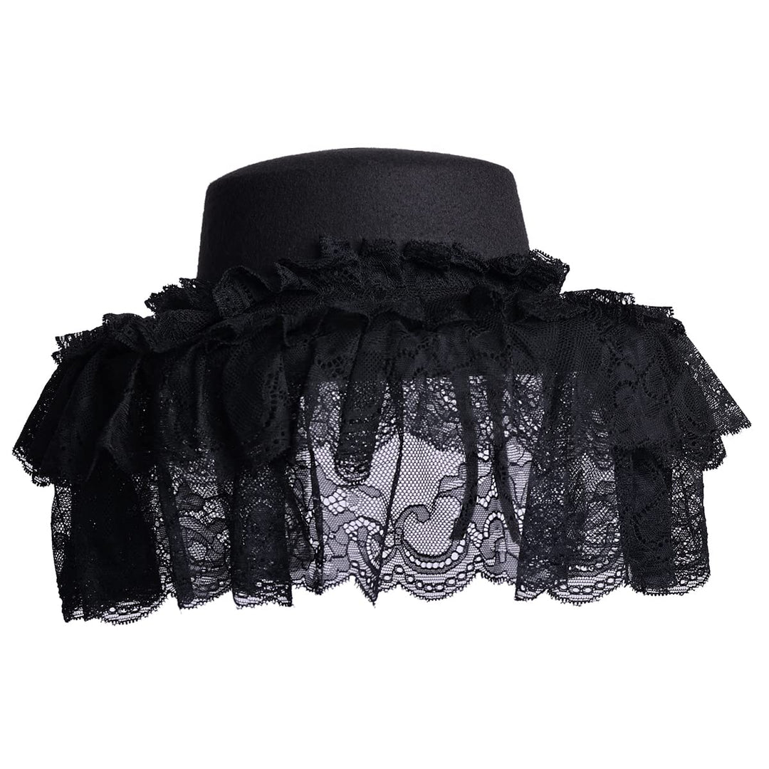 COSDREAMER Viktorianischer Hut für Damen, Gothic-Stil (Schwarz 1), Schwarz 1