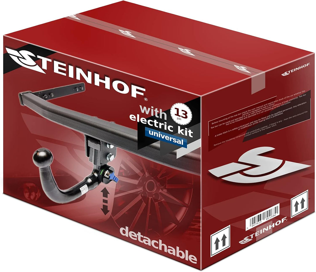 NEU Anhängerkupplung AHK Steinhof abnehmbar-vertikal für Renault Captur 2013-2017 mit 13-polig Unive
