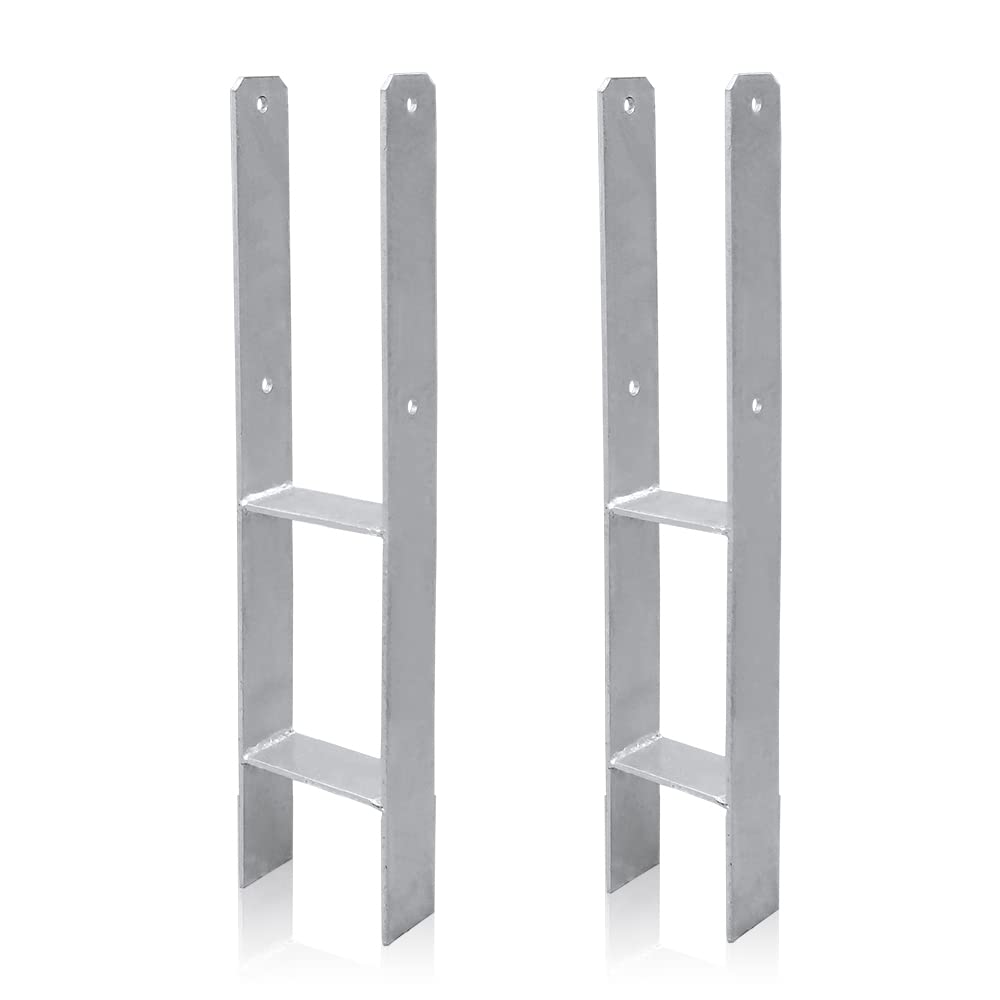 Jopassy H-Pfostenträger, H-Anker, Gabelweiten, Materialstärke 5mm, Länge600mm, Pfostenschuh, H-Form