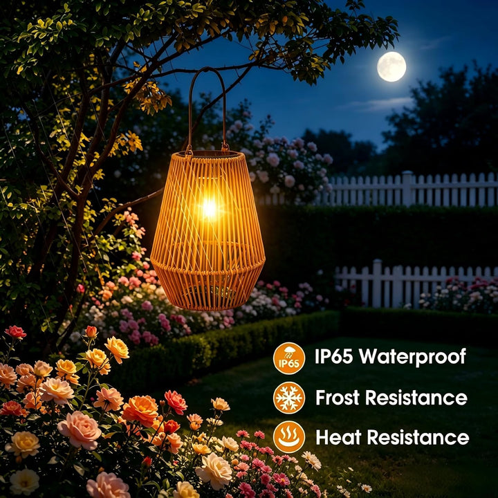 KagoLing Solar Laternen für Aussen, 2 Stücke Solarlampen für Draussen im Böhmischen Stil mit LED-Glü