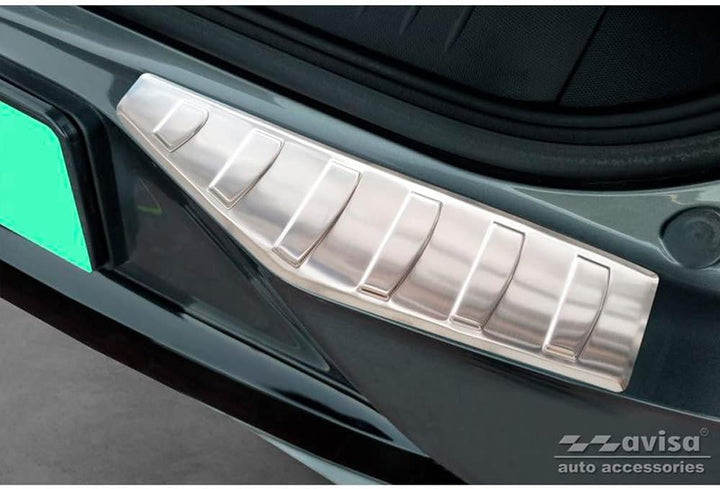 Avisa Edelstahl Heckstossstangenschutz kompatibel mit Ford Mustang Mach-E 2020- 'Ribs' (2-Teilig)