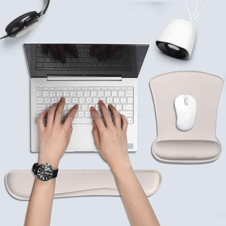 AOKSUNOVA Ergonomisch Mauspad mit Handballenauflage Mouse pad & Tastatur Handgelenkstütze Set Mauspa