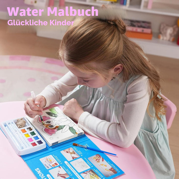 Klever Kits Aquarell-Malsets für Kinder ab 3 Jahren, Malbücher für Kleinkinder, Bastelspielzeug, Geb