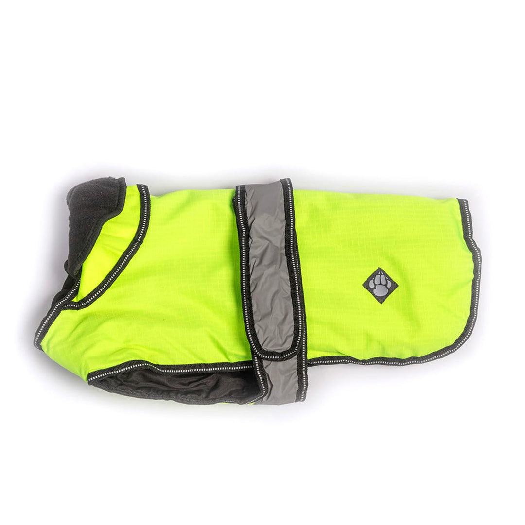 Danish Design Hi-Viz 2-in-1 Hundemantel mit abnehmbarem Fleecefutter, wasserdicht, Winddicht, 55 cm,