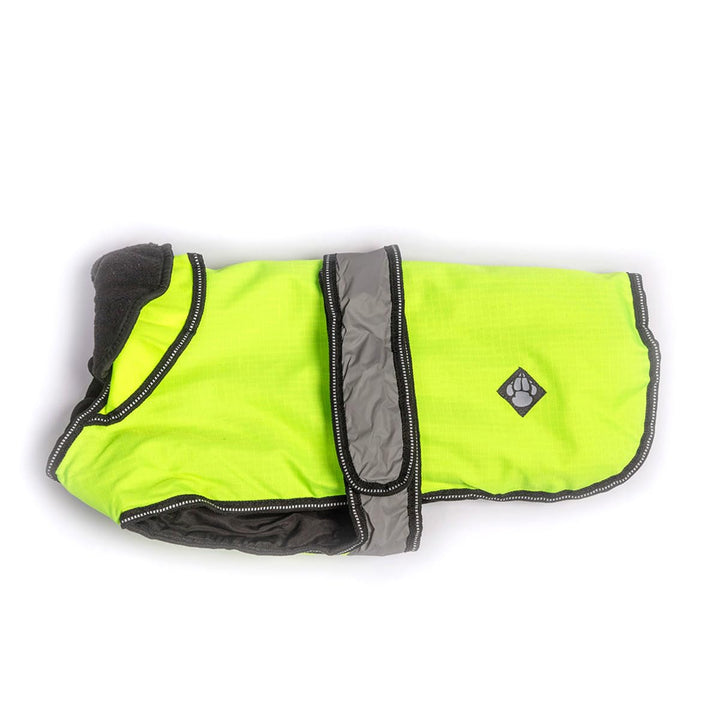 Danish Design Hi-Viz 2-in-1 Hundemantel mit abnehmbarem Fleecefutter, wasserdicht, Winddicht, 55 cm,