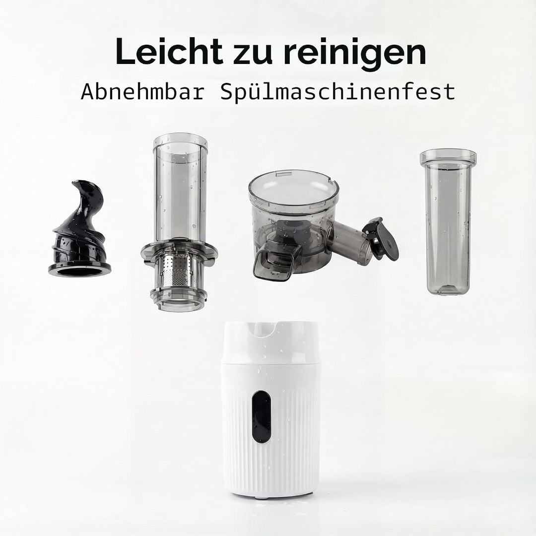 Zuminstant Compact Elektrische Saftpresse: kaltgepresst, reich an Nährstoffen, schäumender Entsafter