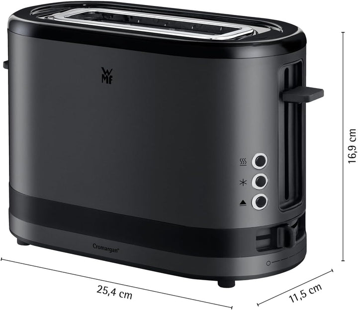 WMF Küchenminis 1-Scheiben Toaster mit Brötchenaufsatz, für 1 XXL-Scheibe, Auftau-Funktion, Langschl