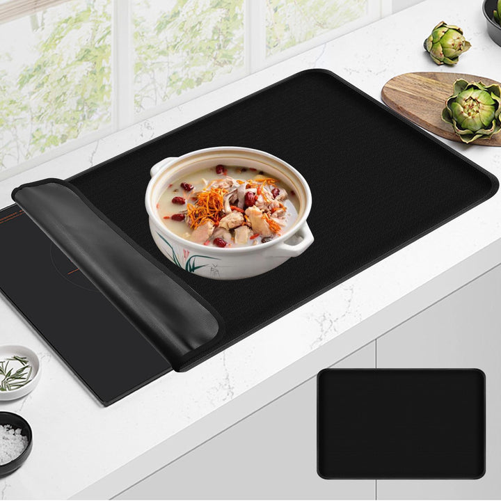 OMJMYY Induktion Schutzmatte Silikon - 52x80cm Hitzebeständig bis 300°C, Kratzfest & Wärmeisolierte