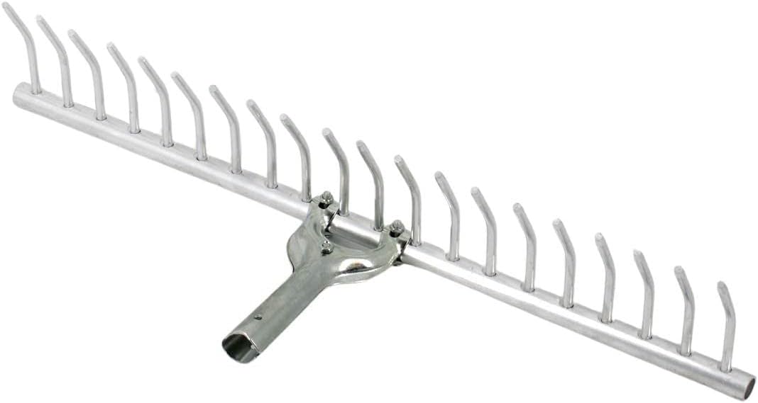 Rekord Rasenrechen (Aluminium) 20 Zinken- Breite: 61,5 cm - ohne Stiel, Laubrechen, Bügelrechen, Rec