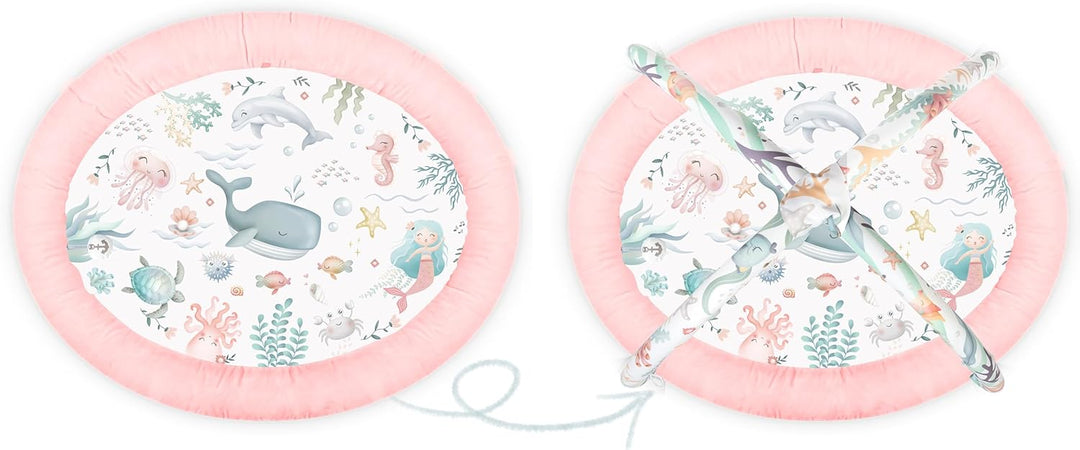 Nukido Spieldecke Mit Spielbogen Baby Spielmatte Babyspieldecke Krabbeldecke 7 Spielzeuge Und Kissen