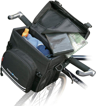 KLICKfix Unisex – Erwachsene klick Fix Allrounder Lenkertasche, Schwarz, one Size Single, Single