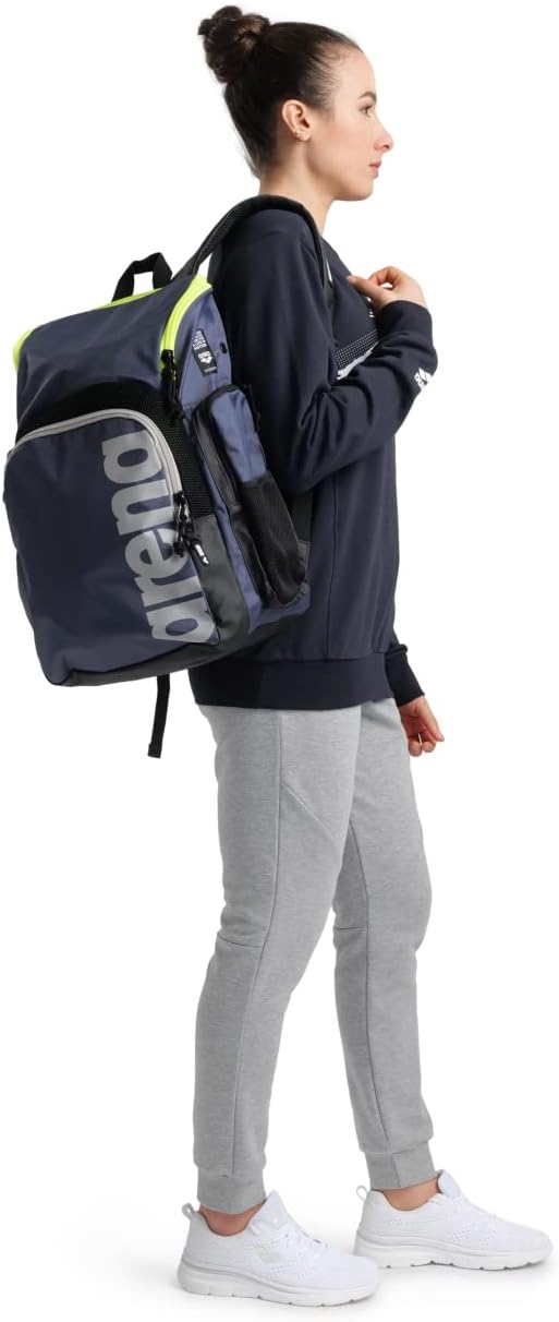 ARENA Unisex Spiky Iii Backpack 35 Rucksack (1er Pack) Navy-neon_yellow 35 l Single, Navy-neon_yello