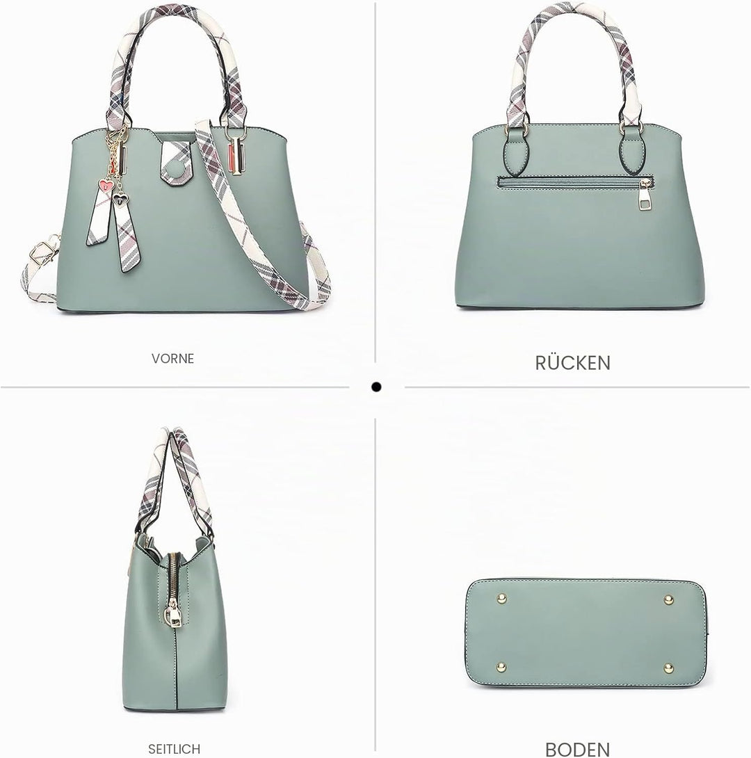 NICOLE &amp; DORIS Handtaschen Damen Elegante Frauen Umhängetasche mit Farbe Streifen Damen Schultertasc