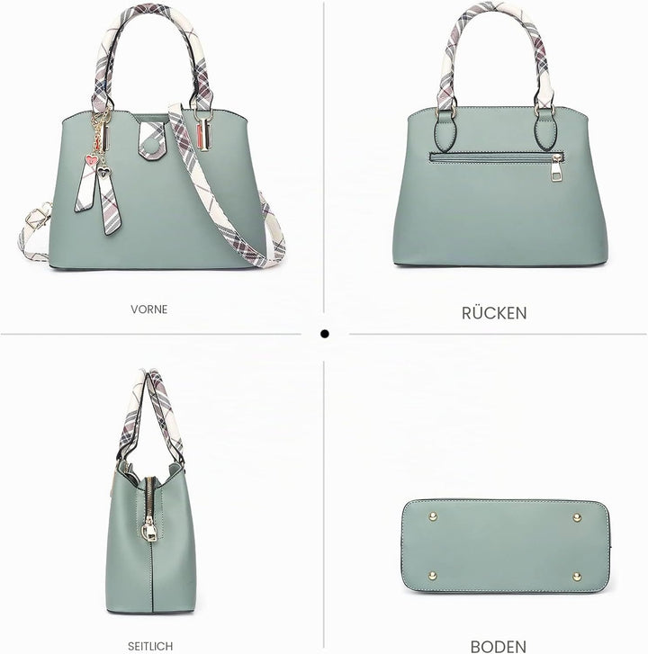 NICOLE &amp; DORIS Handtaschen Damen Elegante Frauen Umhängetasche mit Farbe Streifen Damen Schultertasc