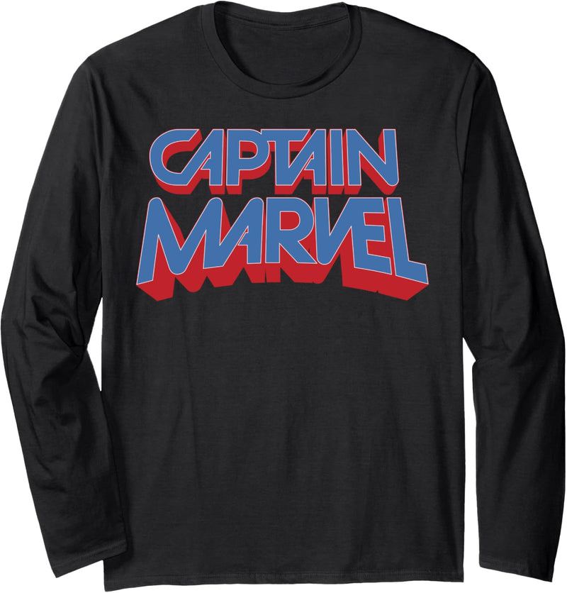 Marvel Captain Marvel Movie Logo Langarmshirt