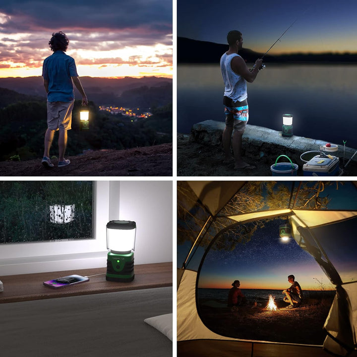 LE LED Campinglampe Tragbar, Superhell wiederaufladbare Suchscheinwerfer mit Bügel und Haken, 4 Hell