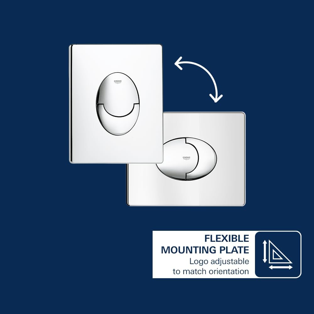 GROHE 38505000 | Skate Air WC Wall Plate Senkrechte Montage Einzelbett Chrom, Senkrechte Montage Ein