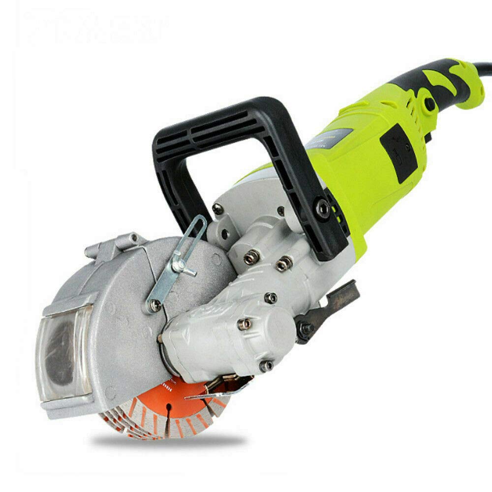 4000W Mauernutfräse Elektrische Schlitzfräse Wandfräse +5 x 125mm Sägeblatt (7500r / min,Schnitttief