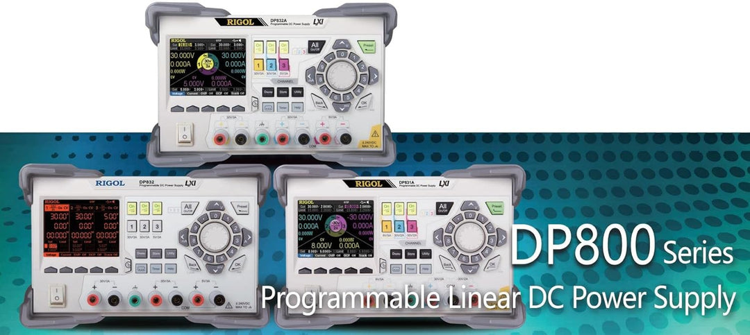 RIGOL DP832 DC-Netzteil, 3 Ausgänge, 30V/3A || 30V/3A, 5V/3A, 195 W, geringe Welligkeit und Rauschen