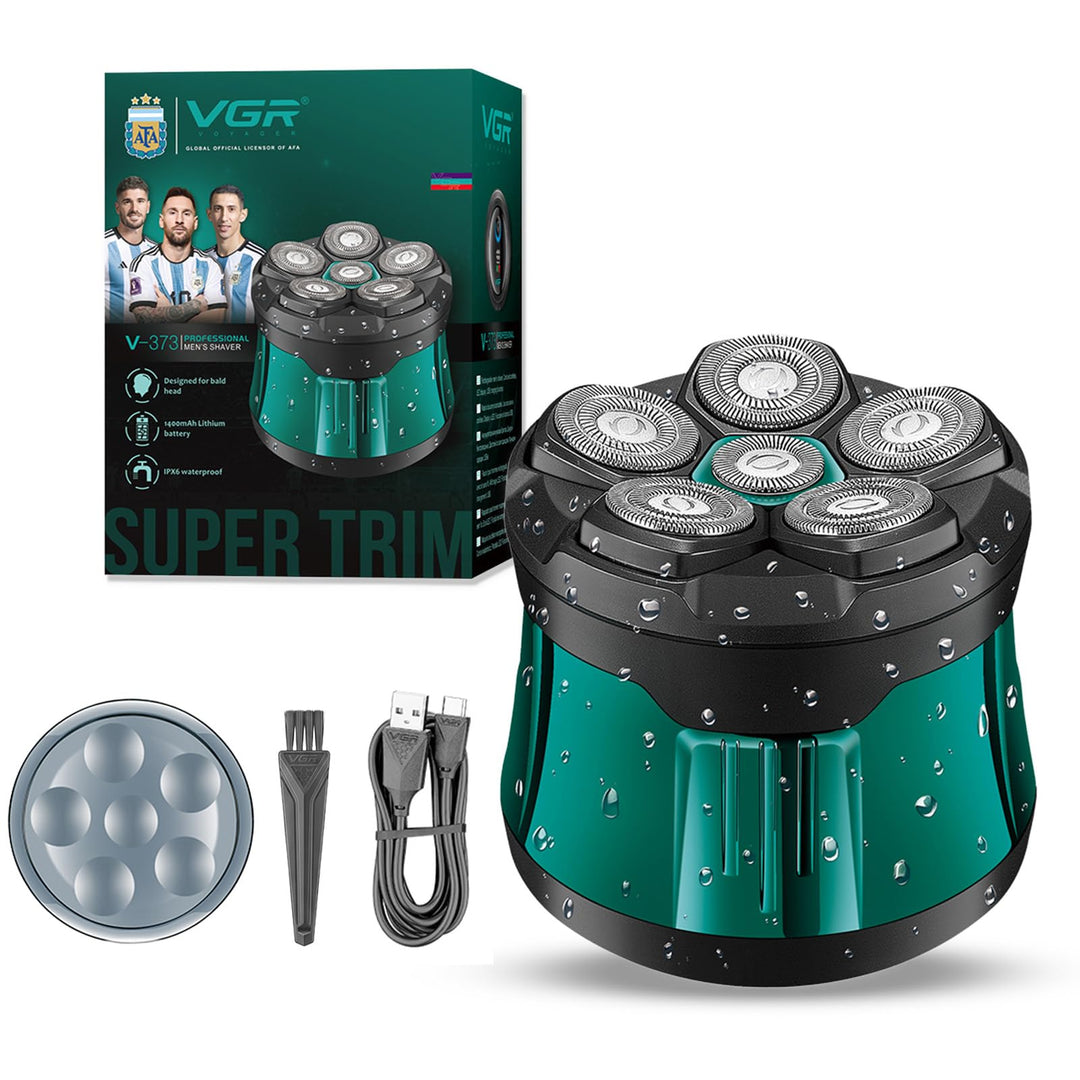 VGR 373 Glatzen Rasierer Herren Mit 6D-Schwimmwerkzeugkopf | Head Shaver Mit Reisesicherung, Kopfras