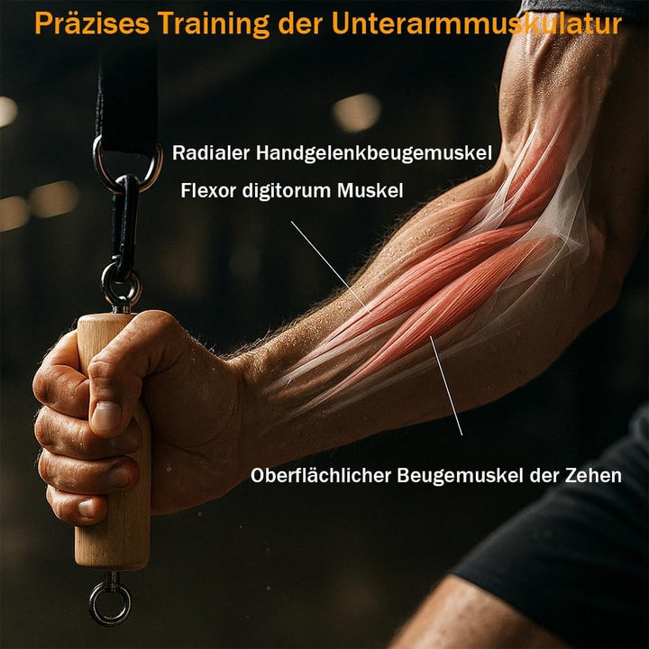 Holz Klimmzuggriffe Handgriffe，Klettergriffe Trainingsset für Krafttraining， Armkrafttrainer，Klimmzu