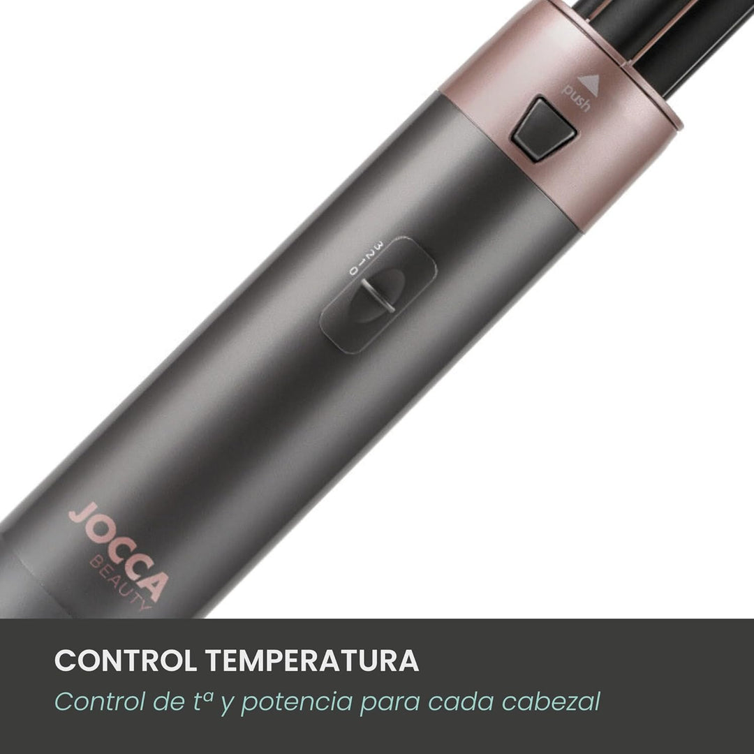 Jocca Heissluftbürste 5-in-1 | 800-1000W | Föhn, Lockenstab, Glätteisen & Volumenbürste in einem | 3