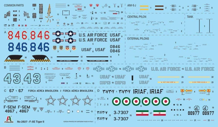 Italeri 2827S 1:48 Northrop F-5E Tiger II - Modellbau, Bausatz, Standmodellbau, Basteln, Hobby, Kleb