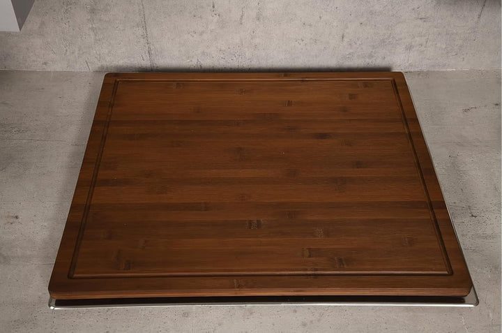 Kesper | XXL Herdabdeckplatte 56 x 50 x 4 cm | Farbe: Dunkelbraun | Material: FSC Bambus | ideal auc