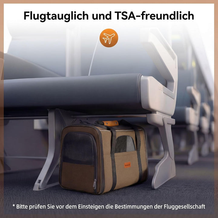 Morpilot Katzentransportbox für grosse Katzen und Welpen Katzenbox Hundetasche mit Sicherheit Reissv