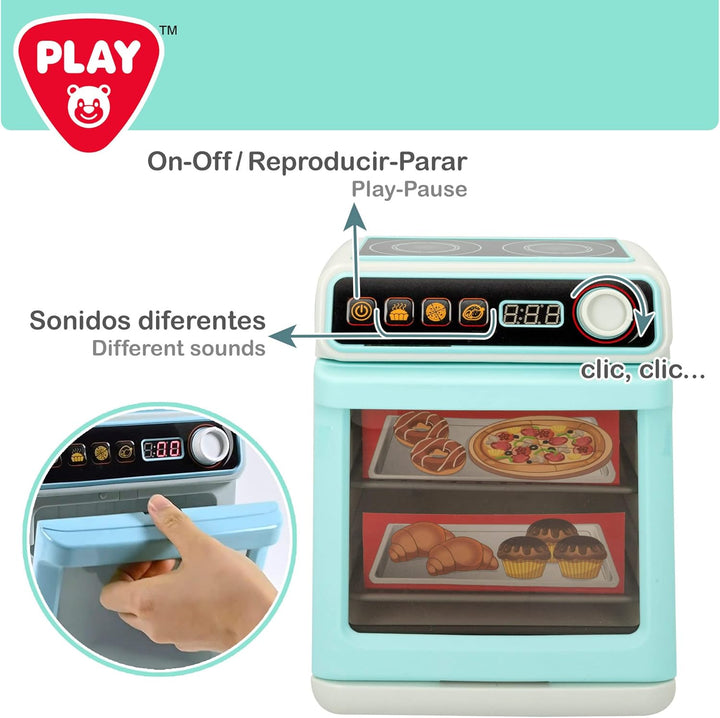 ColorBaby Play 46901 Spielzeugofen mit Lichtern und Geräuschen für Jungen und Mädchen, Mein erster O