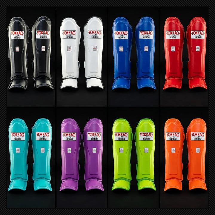 Yokkao Muay Thai Boxing Shin Guards L Matrix Shinguards Mango, L Matrix Shinguards Mango