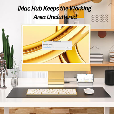 Minisopuru USB C Hub für iMac 24 Zoll 2021/2023, iMac Zubehör unterstützt M.2 NVMe SSD, iMac USB Hub