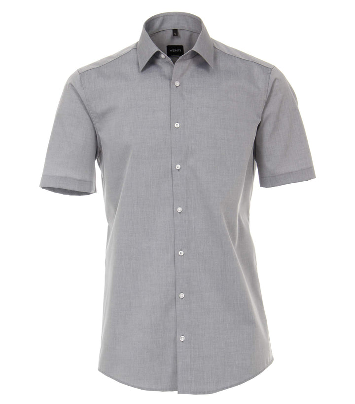 Venti Herren Hemd Halbarm uninah 001620 Modern Fit 35 Grau, 35 Grau