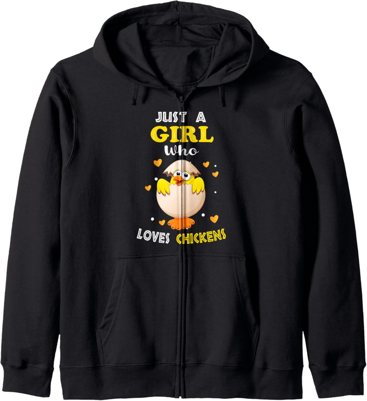 Just a Girl Who Loves Chickens - Funny Chicken Lover Girl Kapuzenjacke