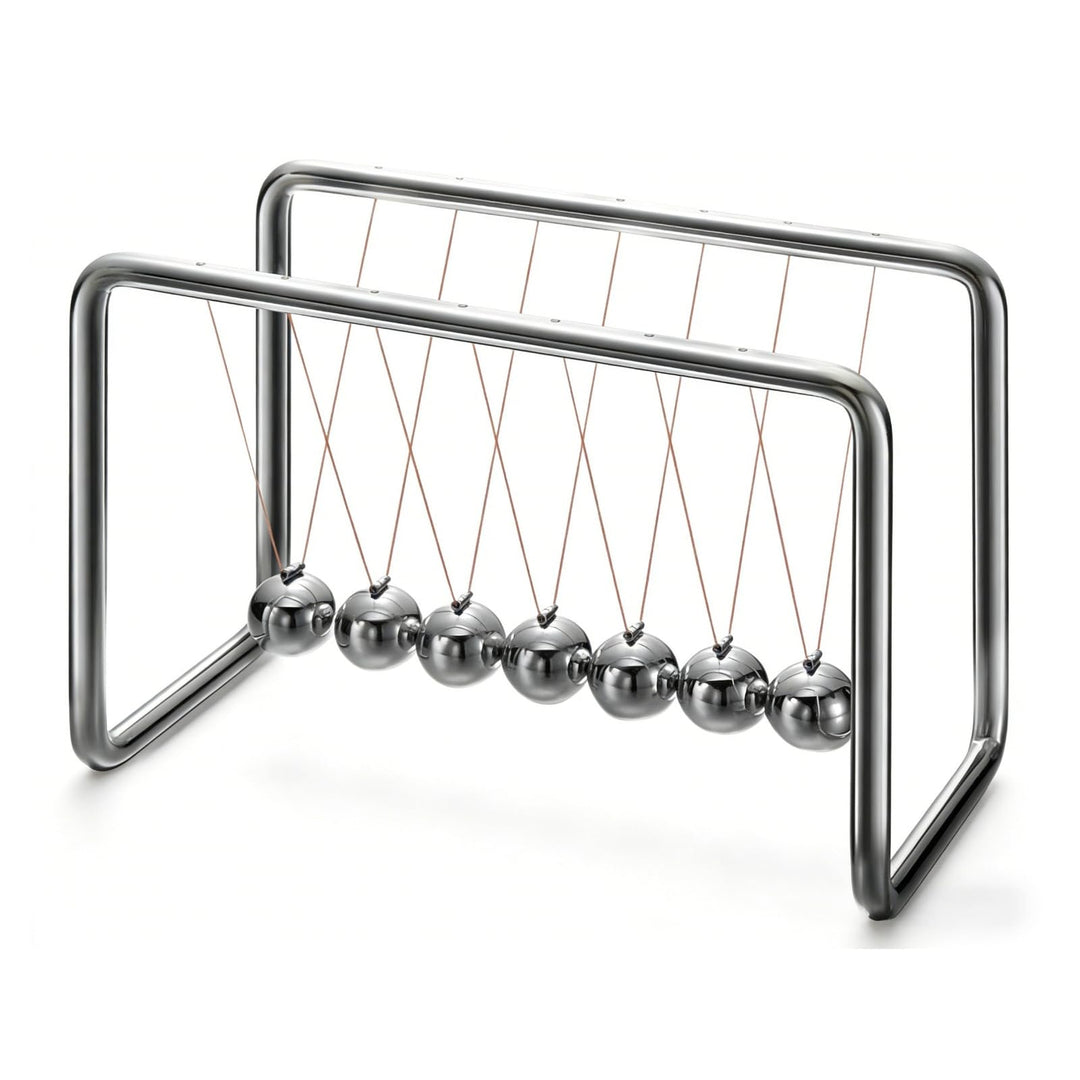 Generisch Newton Pendel, Newton Cradle mit 7 Kugeln aus Edelstahl - Klassisches Kugelstosspendel, Un