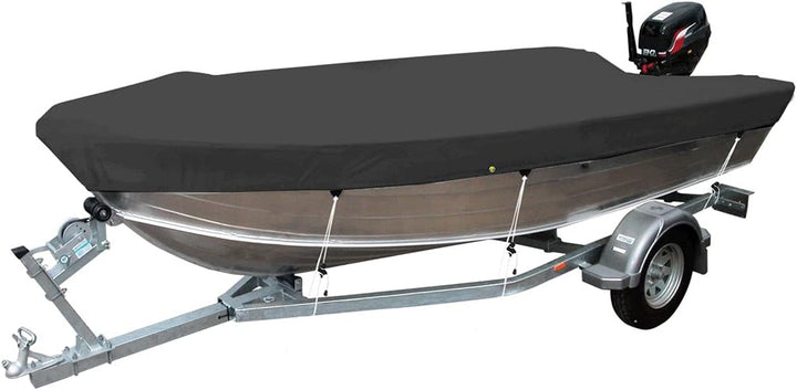 Oceansouth Persenning Abdeckplane für Offene Boote Schwarz Länge 3.5m - 3.7m, Schwarz Länge 3.5m - 3